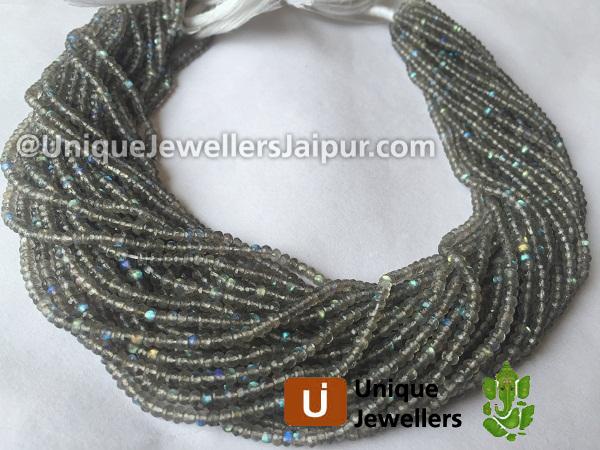 Labradorite Faceted Roundelle Beads